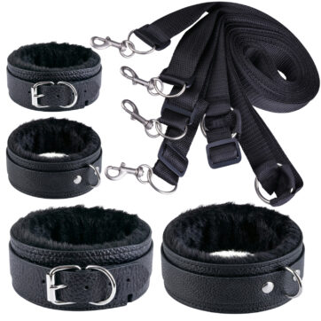 Zestaw Bondage Kajdanki do Łóżka Zestaw
