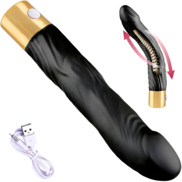 Czarny Wibrator Kobiecy 10 Programów Pulsacji, USB